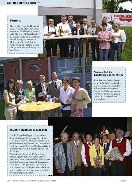 Informationsblatt 2/2010 - Stadtgemeinde Gloggnitz
