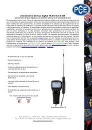 Anemómetro térmico digital TA-410 & TA-430 - PCE Ibérica