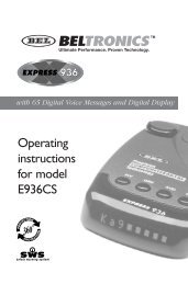 Express 936 Owner's Manual - Beltronics
