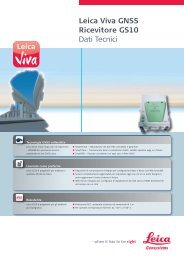 Leica Viva GNSS Ricevitore GS10 Dati Tecnici - Geotec SpA