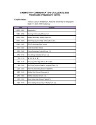 CHEMISTRY COMMUNICATION CHALLENGE 2009