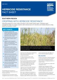 Herbicide resistance - Grains Research & Development Corporation