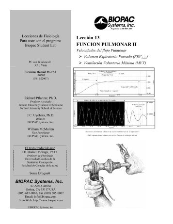 LecciÃ³n 13 FUNCION PULMONAR II - Biopac