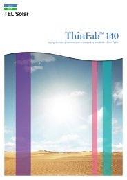 ThinFab™ 140 Brochure - TEL Solar