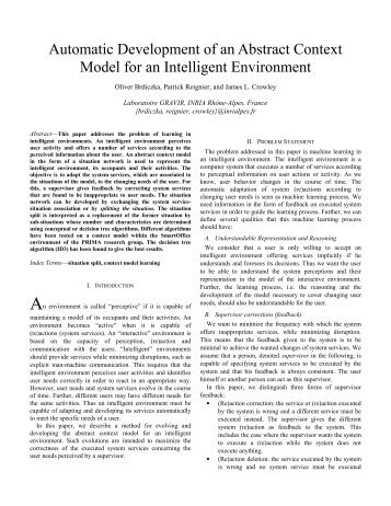 Automatic Development of an Abstract Context Model for an ...