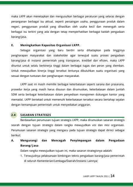 laporan akuntabilitas kinerja instansi pemerintah tahun 2011 - LKPP