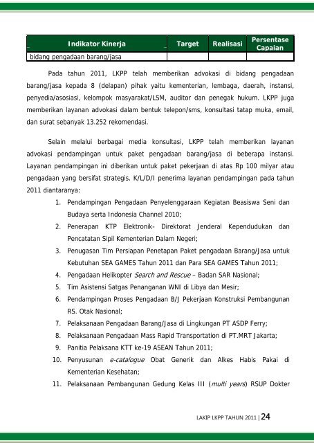 laporan akuntabilitas kinerja instansi pemerintah tahun 2011 - LKPP
