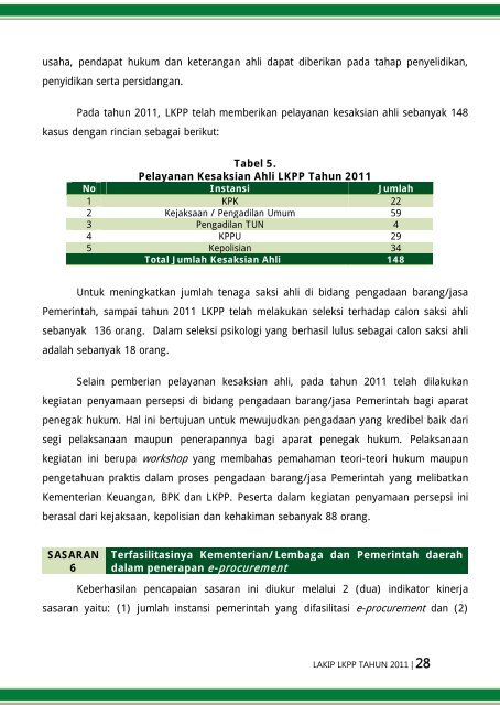 laporan akuntabilitas kinerja instansi pemerintah tahun 2011 - LKPP