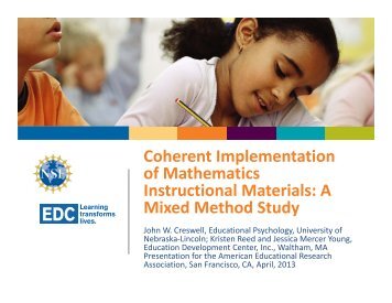 A Mixed Method Study - Education Development Center, Inc.