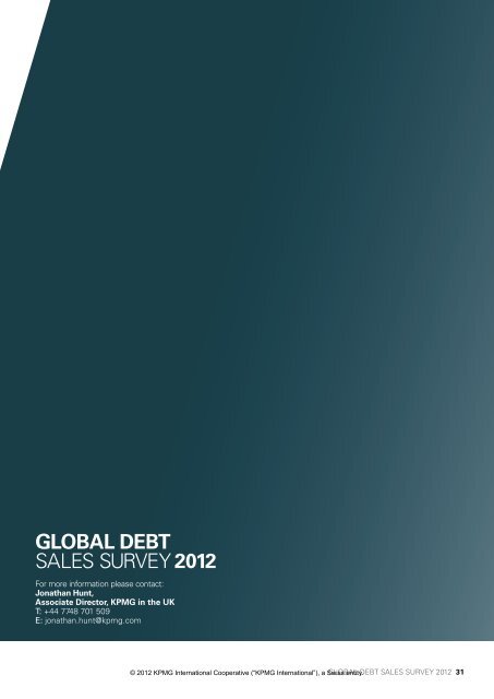 Global Debt Sales survey 2012 - Vastgoedjournaal