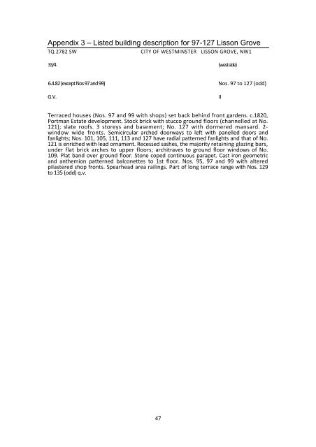 Lilestone Brief.pdf - Westminster City Council