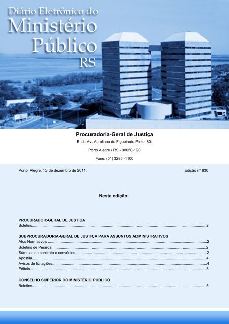 Procuradoria-Geral de JustiÃ§a - MinistÃ©rio PÃºblico - RS