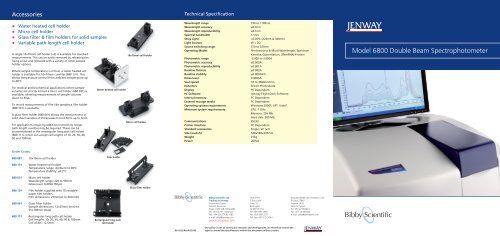 6800 Spectrophotometer - Jenway