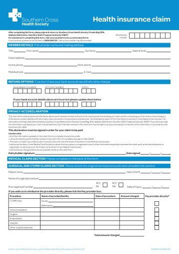 Claim form 1XSC080 0612.pdf - Southern Cross Healthcare