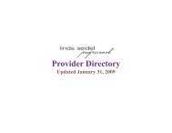 Provider Directory - Linda Seidel Professional