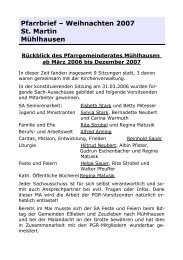 Pfarrbrief â Weihnachten 2007 St. Martin MÃ¼hlhausen