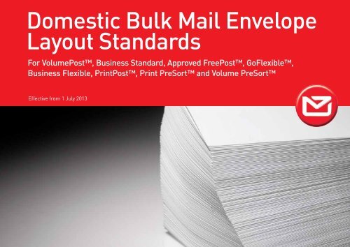 Domestic Bulk Mail Envelope Layout Standards - New Zealand Post