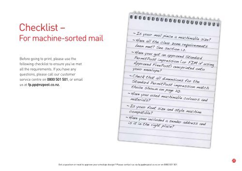 Domestic Bulk Mail Envelope Layout Standards - New Zealand Post