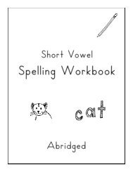 Short Vowel Workbook - Sound City Reading