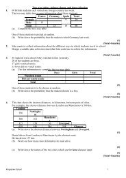 Two way tables, mileage charts, and data collection 1. 60 British ...