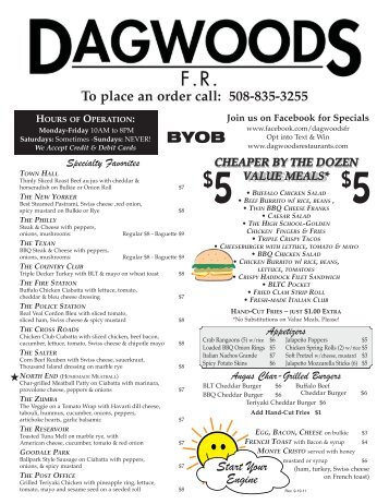 Dagwood's Menu BW9-19-11 - Dine Here US