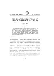 the irrationality of sums of radicals via cogalois theory