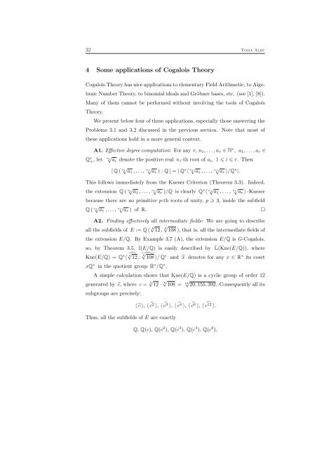 the irrationality of sums of radicals via cogalois theory