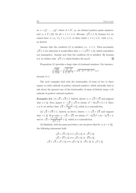 the irrationality of sums of radicals via cogalois theory