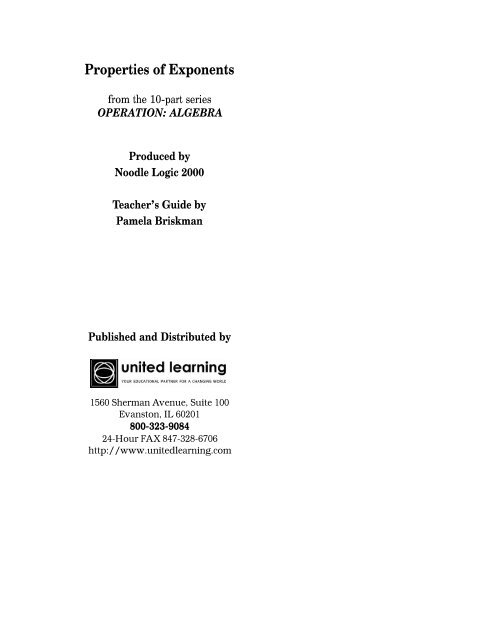 Properties of Exponents - Discovery Education