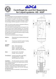 Centrifugal Air and Dirt Separators for Liquid systems AS - AS/F