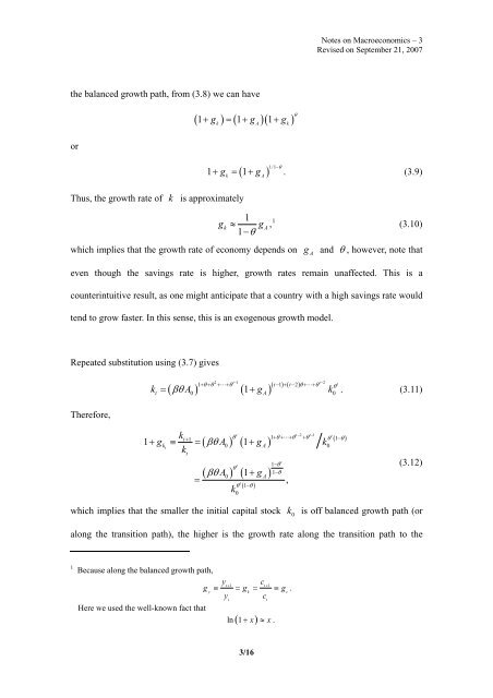 Endogenous Growth Model