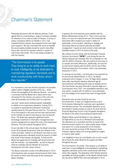 Annual Report 2012 - the Jersey Financial Services Commission