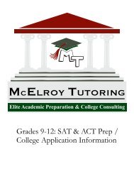 SAT & ACT Prep / College Application Information - DriveCMS