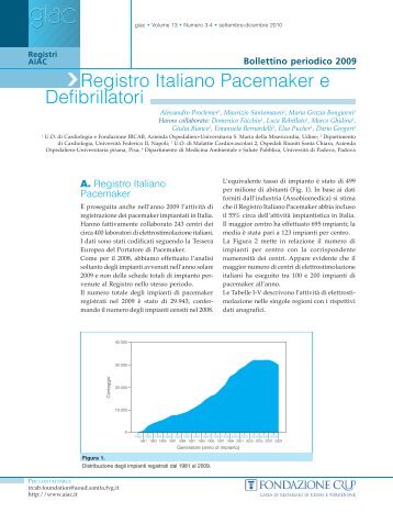 Registro Italiano Pacemaker e Defibrillatori - Giornale Italiano di ...
