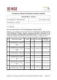 NATIONAL STOCK EXCHANGE OF INDIA LIMITED - NSE