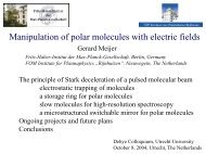 Manipulation of polar molecules with electric fields - Debye Institute