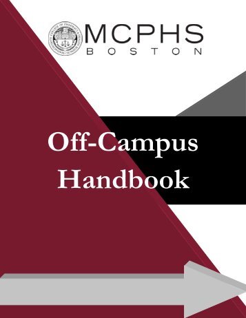 Off- Campus Handbook - MCPHS.edu - Massachusetts College of ...
