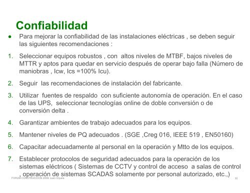 La confiabilidad en los sistemas eléctricos. - Schneider Electric