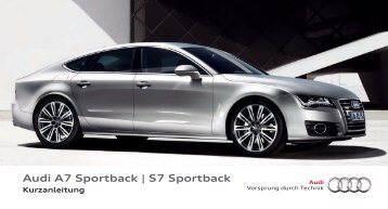 Kurzanleitung A7 Sportback - Audi
