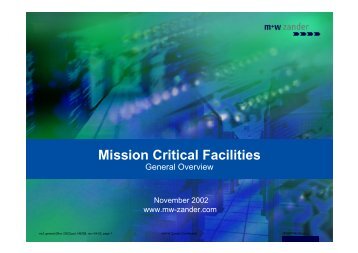 Mission Critical Facilities