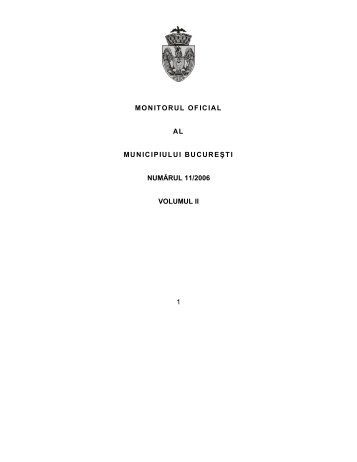 Volumul 2 - PrimÄria Municipiului BucureÅti