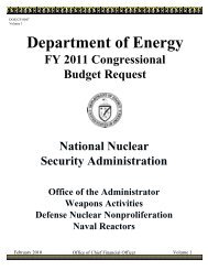 Budget - National Nuclear Security Administration