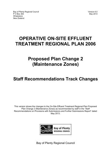 OPERATIVE ON-SITE EFFLUENT TREATMENT REGIONAL PLAN ...