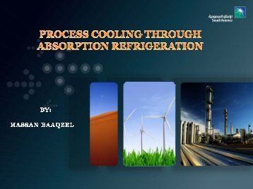 Gas Plant Process Cooling Via Steam-Driven Absorption Chiller ...