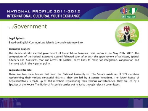 NATIONAL PROFILE 2011-2012 - ICYE