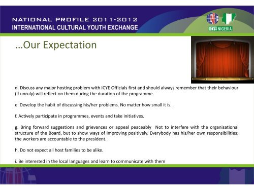 NATIONAL PROFILE 2011-2012 - ICYE