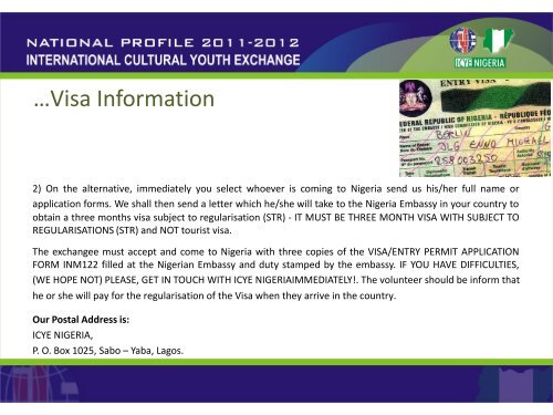 NATIONAL PROFILE 2011-2012 - ICYE