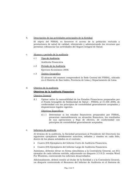 CONCURSO PÃBLICO DE MÃRITOS NÂ° 03-2007-CG InformaciÃ³n ...