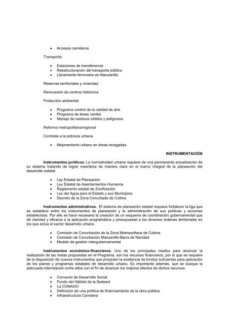 programa estatal de desarrollo urbano 2004 - Gobierno del Estado ...