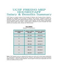 Pay & Benefits - UCSF Fresno - University of California, San Francisco